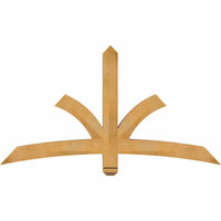 60"W x 32"H x 04"D x 4"F, 13/12 Pitch, Davenport Rough Sawn Timber Gable Bracket, Western Red Cedar
