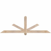 72"W x 24"H x 3 1/2"D x 3 1/2"F, 08/12 Pitch, Kennewick Smooth Timber Gable Bracket, Douglas Fir