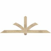 72"W x 24"H x 04"D x 4"F, 08/12 Pitch, Redmond Rough Sawn Timber Gable Bracket, Douglas Fir
