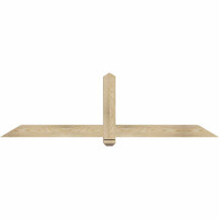 72"W x 21"H x 04"D x 4"F, 07/12 Pitch, Eugene Rough Sawn Timber Gable Bracket, Douglas Fir