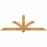72"W x 24"H x 04"D x 4"F, 08/12 Pitch, Redmond Rough Sawn Timber Gable Bracket, Western Red Cedar