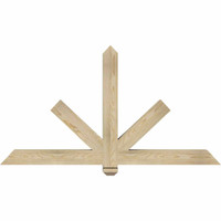 60"W x 32"H x 04"D x 4"F, 13/12 Pitch, Kennewick Rough Sawn Timber Gable Bracket, Douglas Fir