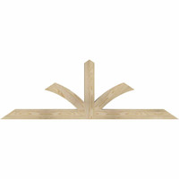 72"W x 24"H x 04"D x 4"F, 08/12 Pitch, Richland Rough Sawn Timber Gable Bracket, Douglas Fir
