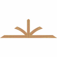 72"W x 24"H x 3 1/2"D x 3 1/2"F, 08/12 Pitch, Richland Smooth Timber Gable Bracket, Western Red Cedar