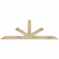 72"W x 24"H x 04"D x 4"F, 08/12 Pitch, Saratoga Rough Sawn Timber Gable Bracket, Douglas Fir