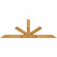 72"W x 24"H x 04"D x 4"F, 08/12 Pitch, Saratoga Rough Sawn Timber Gable Bracket, Western Red Cedar