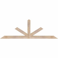 72"W x 24"H x 3 1/2"D x 3 1/2"F, 08/12 Pitch, Saratoga Smooth Timber Gable Bracket, Douglas Fir