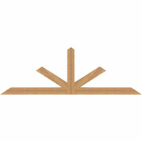 72"W x 24"H x 3 1/2"D x 3 1/2"F, 08/12 Pitch, Saratoga Smooth Timber Gable Bracket, Western Red Cedar