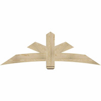 72"W x 24"H x 04"D x 6"F, 08/12 Pitch, Alberta Rough Sawn Timber Gable Bracket, Douglas Fir