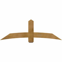 72"W x 24"H x 04"D x 6"F, 08/12 Pitch, Bellingham Rough Sawn Timber Gable Bracket, Western Red Cedar