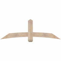 72"W x 24"H x 3 1/2"D x 5 1/2"F, 08/12 Pitch, Bellingham Smooth Timber Gable Bracket, Douglas Fir
