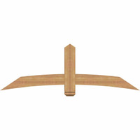 72"W x 24"H x 3 1/2"D x 5 1/2"F, 08/12 Pitch, Bellingham Smooth Timber Gable Bracket, Western Red Cedar