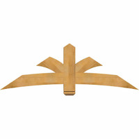 72"W x 24"H x 04"D x 6"F, 08/12 Pitch, Davenport Rough Sawn Timber Gable Bracket, Western Red Cedar