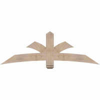 72"W x 24"H x 3 1/2"D x 5 1/2"F, 08/12 Pitch, Davenport Smooth Timber Gable Bracket, Douglas Fir