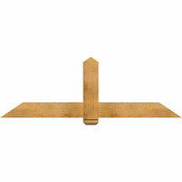 72"W x 24"H x 04"D x 6"F, 08/12 Pitch, Eugene Rough Sawn Timber Gable Bracket, Western Red Cedar
