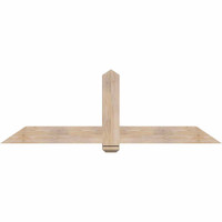 72"W x 24"H x 3 1/2"D x 5 1/2"F, 08/12 Pitch, Eugene Smooth Timber Gable Bracket, Douglas Fir