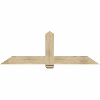 72"W x 24"H x 04"D x 6"F, 08/12 Pitch, Eugene Rough Sawn Timber Gable Bracket, Douglas Fir