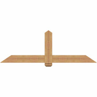 72"W x 24"H x 3 1/2"D x 5 1/2"F, 08/12 Pitch, Eugene Smooth Timber Gable Bracket, Western Red Cedar
