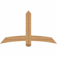 60"W x 35"H x 3 1/2"D x 5 1/2"F, 14/12 Pitch, Bellingham Smooth Timber Gable Bracket, Western Red Cedar