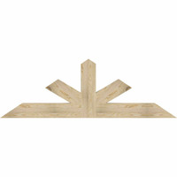 72"W x 24"H x 04"D x 6"F, 08/12 Pitch, Saratoga Rough Sawn Timber Gable Bracket, Douglas Fir