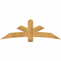 72"W x 24"H x 06"D x 6"F, 08/12 Pitch, Alberta Rough Sawn Timber Gable Bracket, Western Red Cedar