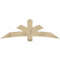 72"W x 24"H x 06"D x 6"F, 08/12 Pitch, Alberta Rough Sawn Timber Gable Bracket, Douglas Fir
