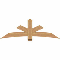 72"W x 24"H x 5 1/2"D x 5 1/2"F, 08/12 Pitch, Alberta Smooth Timber Gable Bracket, Western Red Cedar