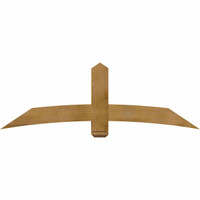 72"W x 24"H x 06"D x 6"F, 08/12 Pitch, Bellingham Rough Sawn Timber Gable Bracket, Western Red Cedar