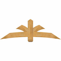 72"W x 24"H x 06"D x 6"F, 08/12 Pitch, Davenport Rough Sawn Timber Gable Bracket, Western Red Cedar