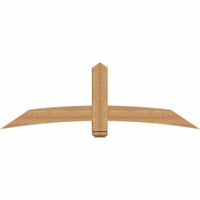 72"W x 24"H x 5 1/2"D x 5 1/2"F, 08/12 Pitch, Bellingham Smooth Timber Gable Bracket, Western Red Cedar