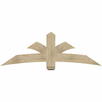 72"W x 24"H x 06"D x 6"F, 08/12 Pitch, Davenport Rough Sawn Timber Gable Bracket, Douglas Fir