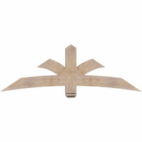 72"W x 24"H x 5 1/2"D x 5 1/2"F, 08/12 Pitch, Davenport Smooth Timber Gable Bracket, Douglas Fir