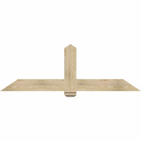 72"W x 24"H x 06"D x 6"F, 08/12 Pitch, Eugene Rough Sawn Timber Gable Bracket, Douglas Fir