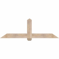 72"W x 24"H x 5 1/2"D x 5 1/2"F, 08/12 Pitch, Eugene Smooth Timber Gable Bracket, Douglas Fir