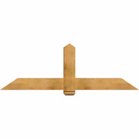 72"W x 24"H x 06"D x 6"F, 08/12 Pitch, Eugene Rough Sawn Timber Gable Bracket, Western Red Cedar