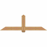 72"W x 24"H x 5 1/2"D x 5 1/2"F, 08/12 Pitch, Eugene Smooth Timber Gable Bracket, Western Red Cedar