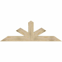 72"W x 24"H x 06"D x 6"F, 08/12 Pitch, Saratoga Rough Sawn Timber Gable Bracket, Douglas Fir