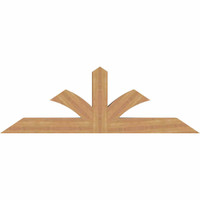 72"W x 24"H x 5 1/2"D x 5 1/2"F, 08/12 Pitch, Richland Smooth Timber Gable Bracket, Western Red Cedar