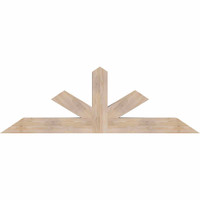 72"W x 24"H x 5 1/2"D x 5 1/2"F, 08/12 Pitch, Saratoga Smooth Timber Gable Bracket, Douglas Fir