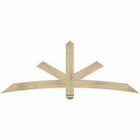 72"W x 27"H x 04"D x 4"F, 09/12 Pitch, Alberta Rough Sawn Timber Gable Bracket, Douglas Fir