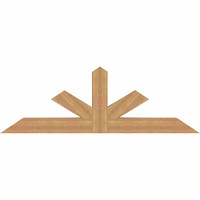 72"W x 24"H x 5 1/2"D x 5 1/2"F, 08/12 Pitch, Saratoga Smooth Timber Gable Bracket, Western Red Cedar
