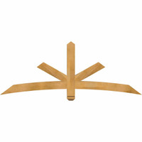 72"W x 27"H x 04"D x 4"F, 09/12 Pitch, Alberta Rough Sawn Timber Gable Bracket, Western Red Cedar