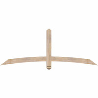72"W x 27"H x 3 1/2"D x 3 1/2"F, 09/12 Pitch, Bellingham Smooth Timber Gable Bracket, Douglas Fir