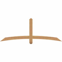 72"W x 27"H x 3 1/2"D x 3 1/2"F, 09/12 Pitch, Bellingham Smooth Timber Gable Bracket, Western Red Cedar
