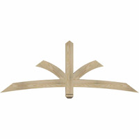 72"W x 27"H x 04"D x 4"F, 09/12 Pitch, Davenport Rough Sawn Timber Gable Bracket, Douglas Fir
