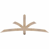 72"W x 27"H x 3 1/2"D x 3 1/2"F, 09/12 Pitch, Davenport Smooth Timber Gable Bracket, Douglas Fir