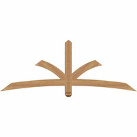 72"W x 27"H x 3 1/2"D x 3 1/2"F, 09/12 Pitch, Davenport Smooth Timber Gable Bracket, Western Red Cedar