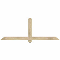 72"W x 27"H x 04"D x 4"F, 09/12 Pitch, Eugene Rough Sawn Timber Gable Bracket, Douglas Fir