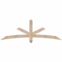 72"W x 24"H x 3 1/2"D x 3 1/2"F, 08/12 Pitch, Alberta Smooth Timber Gable Bracket, Douglas Fir