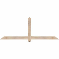 72"W x 27"H x 3 1/2"D x 3 1/2"F, 09/12 Pitch, Eugene Smooth Timber Gable Bracket, Douglas Fir